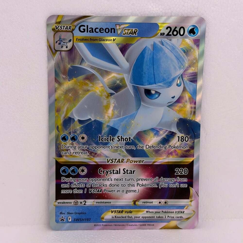 Pokemon Glaceon Vstar SWSH197 Black Star Promo Holo Jumbo Card